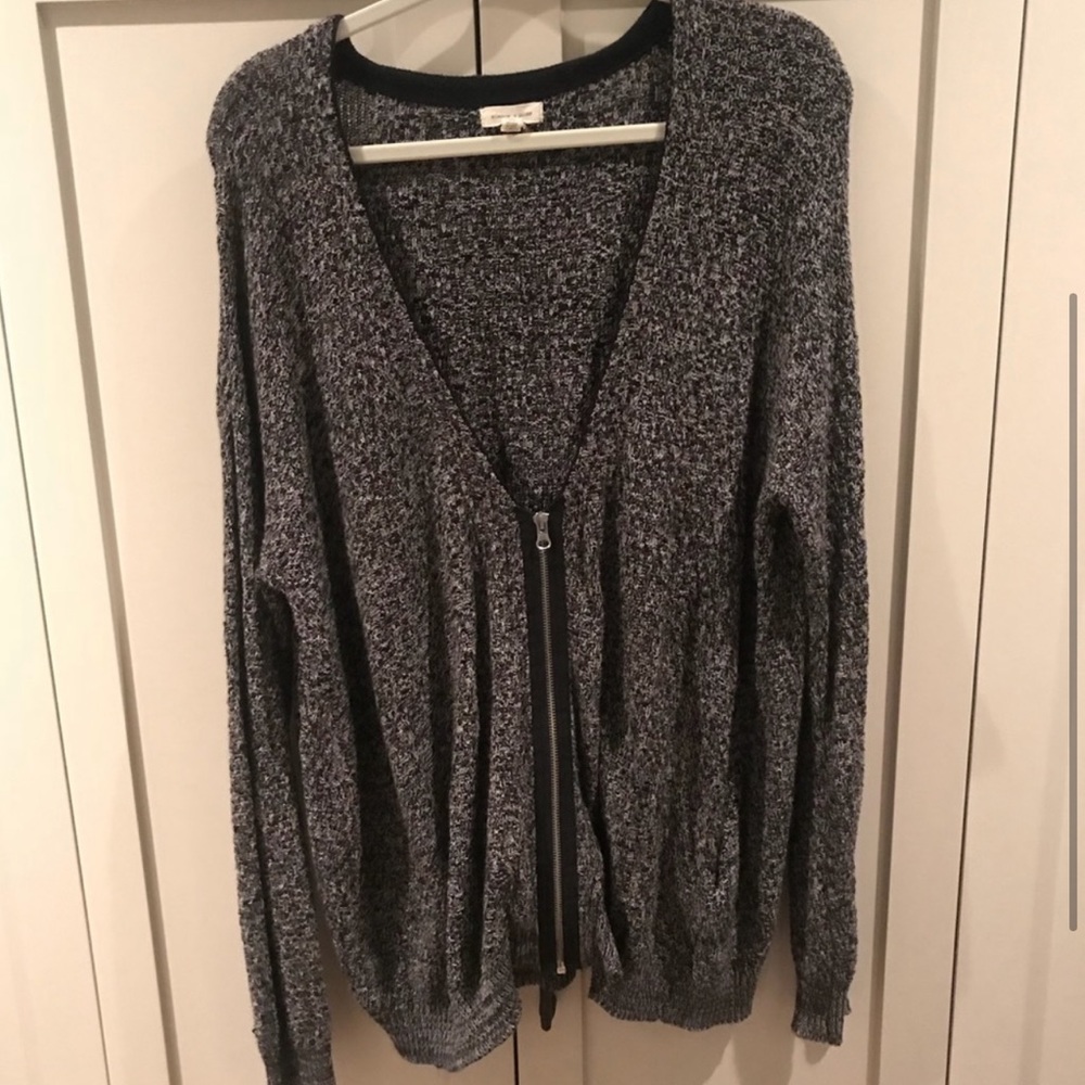 silence and noise zip up cardigan. worn once